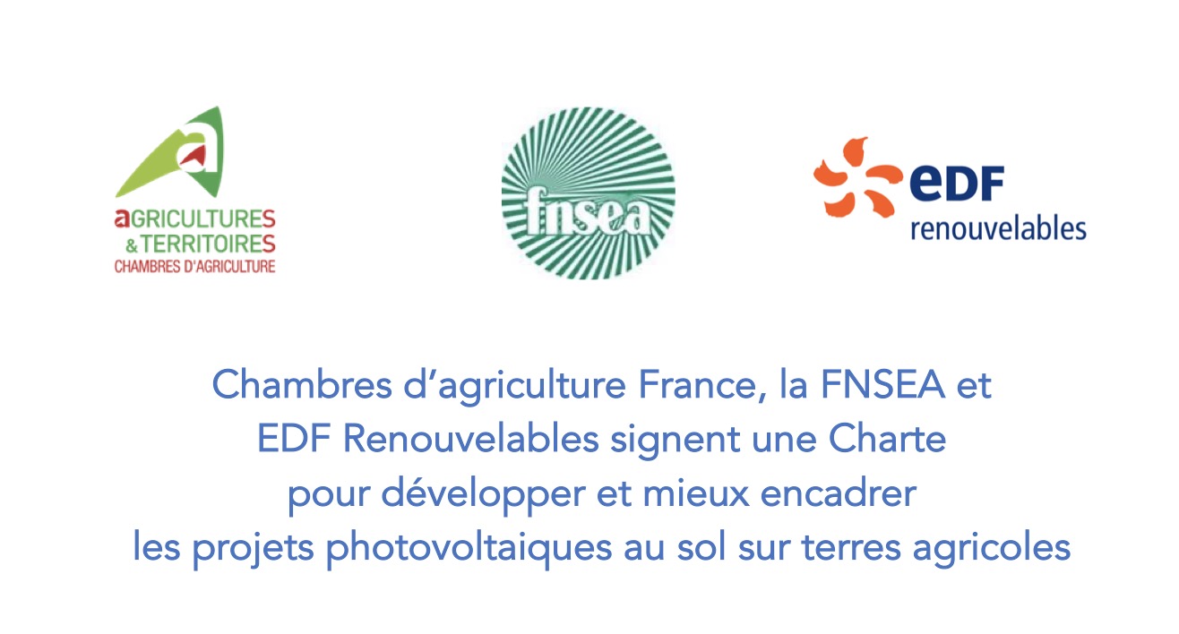 Une Charte pour développer et mieux encadrer les projets photovoltaiques au sol sur terres agricoles
